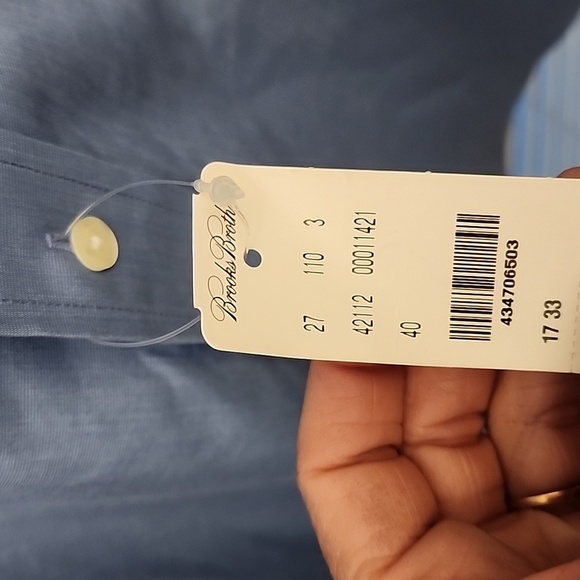 NWT Brooks Brothers Men’s Blue French Cuff Dress Shirt - Picture 3 of 10